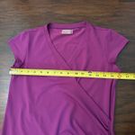 Athleta purple short sleeve wrap midi dress size S Photo 10