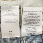 RE/DONE 70s Stove Pipe Jeans in Medium Vain Sz 25 High Rise Raw Hem Rigid Denim Photo 11