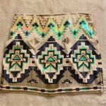 EXPRESS Sequin Aztec Skirt Photo 1