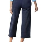 Habitat L Washed Terry Chili Flood Pants Wide Leg Navy Pockets Elastic Waist Photo 1