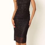 Petal and Pup Naomi Black & Brown Zebra Midi Dress M Photo 6