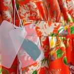 Forever 21 Bird with flower orange dress with neck bow tie Photo 1