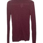 Free People Bordeaux linen blend mock neck base layer long sleeve tee size XS Photo 0