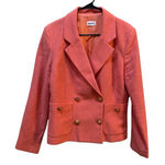 Neiman Marcus Vintage  Double Breasted Wool Blazer‎ Dark Peach Photo 0