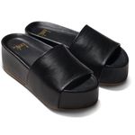 BEEK ALBATROSS REAL LEATHER PLATFORM FLATFORM SLIDES Black Size 10 Photo 1