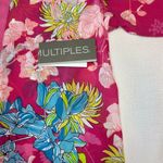 Multiples NWT Pink Floral Mesh Open Cardigan Women's Size Petite Large Photo 10