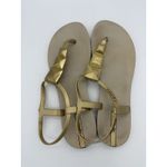 Ipanema Thong Sandals Women 9 Flip Flop Casual Travel Vacation Beach Lightweight Gold Photo 1