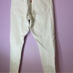 Levi's  Ribcage Straight White Jeans Button Frayed Size 25 Photo 2