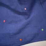 Farm Rio  Embroidered Beaded Flowers Blouse With Puff Sleeves Women’s Size Lg Photo 7