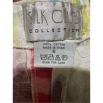 Silk Club Collection Women’s vintage floral cropped pants sz 6 cottage summer White Photo 2