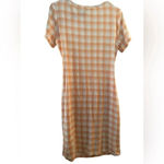 41 HAWTHORNE ORANGE WHITE CHECKER BRIGITTE KNIT DRESS NWT Size M Photo 1