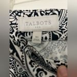 Talbots Black White Paisley Print Skirt Size 10 core classic Photo 1