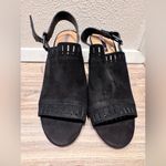 Tahari  Maya Black Suede Open-Toed Heels sz 8.5M Photo 1