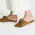 Madewell The Remi Bow Suede Mule in Spiced Olive Green Size 8.5 Photo 6