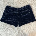 Free People  Blue Velvet Shorts Mid-Rise Photo 2