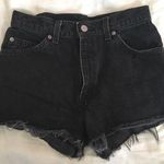 Levi’s Black Frayed Shorts Photo 0