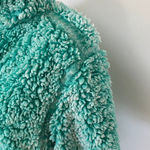 Simply Southern  Full Sherpa Pullover Sweater‎ Youth L Sea Glass Teal Pink Photo 3