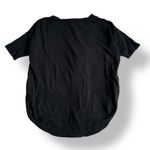 Loft  Short-Sleeve Top Womens Size XS Black‎ Boho Casual Minimalist Photo 4