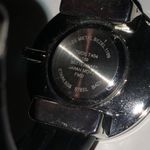 Mother of Pearl Look Classic Black Cuff Watch New Battery Wristwatch Photo 6