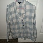Banana Republic Plaid pajama button up Photo 0