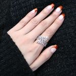 CZ AAA Vine Brass Rhodium Ring size 9 Silver Photo 3