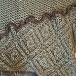 Gizel Olive Green and Brown Knit Flowy Sweater with Ruffle Hem size Large/XL Photo 5