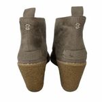 G.H. Bass & Co. Suede Wedge Booties Taupe Lace Up Ankle Boots Size 7.5 Gray Photo 3