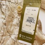 Erin London Blazer Jacket Cream Ivory Gold Floral Lightweight Jacket Medium Tan Photo 4