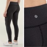 Lululemon Wunder Under Pant Full Length Diamond Dot Black Leggings Athletic Pant Photo 3