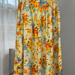 Vintage ‘70s Yellow, Orange & Blue Cap Sleeve V Photo 0