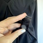 Good American v-neck long sleeved black bodysuit lace neckline women's size L Photo 4