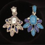 Y2K Vintage Jeweled Earrings In Blue Photo 2