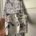 Cynthia Rowley  Linen Lavender Floral Button Down Shirt 2X Photo 6