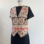 Anxiety Vintage Floral Tapestry Vest Sleeveless Top Medium M Boho Western Tan Photo 6