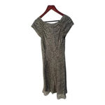 Alfani Petite 100% Silk Gold Black Green Sheath Fully Lined Dress Size 14P Photo 6