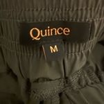 Quince Women’s Medium Performance Tech Wide Leg Pants in Olive Crop Length Green Photo 3