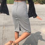 Charlotte Russe  Black Houndstooth Midi Skirt Photo 3