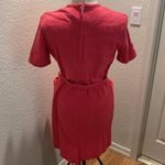 Fashioned By Lampl Vintage Short Sleeve Pink Midi Dress Ribbed Pockets EUC Sz M Size M Photo 4