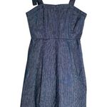BCBGeneration Denim Pinstripe Mini Apron Overall Mini Dress - Size US 4 Photo 0