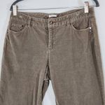 Liz Claiborne  Taupe Brown Bootlegg Corduroy Pants Size 10 Petite Brown Corduroys Photo 1