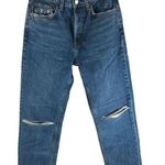 RE/DONE  Womens Jeans High Rise Stove Pipe Medium56 Wash Button Fly 26 Photo 0