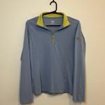Horny Toad Quarter Zip Pullover Athletic Top Lightweight Green Blue Small Photo 0