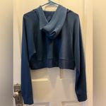 Gilly Hicks Navy Blue Cropped Soft Zip up Hoodie Photo 2
