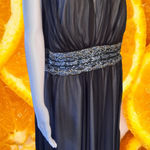 K. Jordan Black Sleeveless Midi Dress With Beaded Accents Size 18W Photo 0