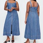 Gap NWT UltraSoft Denim Maxi Dress Plus Size XXL Sleeveless A-Line Jean Midi 2X Photo 1