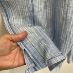 Sigrid Olsen 100% Linen Striped Tassel Pants Large Coastal Resort Beach Boho Fit Photo 2