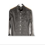 J.Crew  Pleated Dress Blouse Black Photo 8