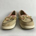 Sperry Top Sider Angelfish Boat Shoes Women 6 Leather Cream Pink Nautical Flats Photo 2