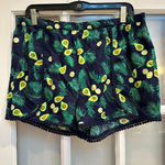 Tabitha Webb  Sleepwear Intimates Sleep Shorts Avocado Print Fringe Size Large L Photo 0