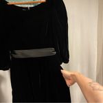 Oscar de la Renta Vintage 70’s-80’s velvet boatneck maxi ribbon waist maxi gown Photo 9